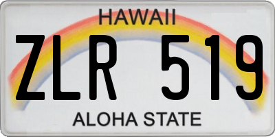 HI license plate ZLR519