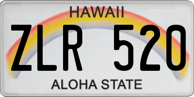 HI license plate ZLR520