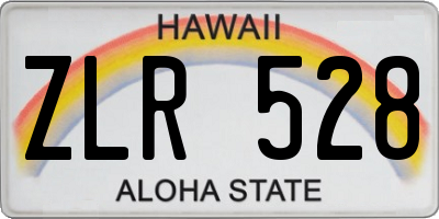HI license plate ZLR528