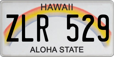 HI license plate ZLR529