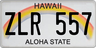 HI license plate ZLR557