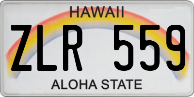 HI license plate ZLR559