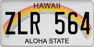 HI license plate ZLR564
