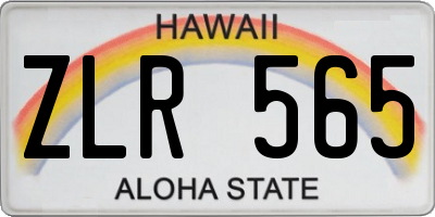 HI license plate ZLR565
