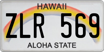 HI license plate ZLR569