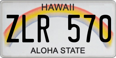 HI license plate ZLR570