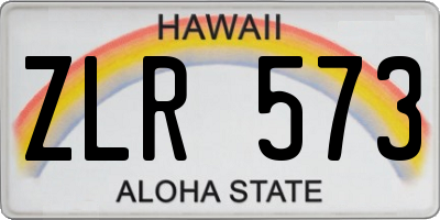 HI license plate ZLR573