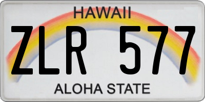 HI license plate ZLR577