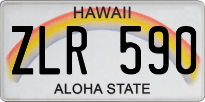 HI license plate ZLR590