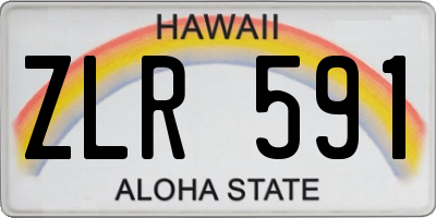 HI license plate ZLR591