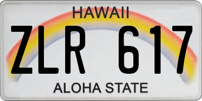 HI license plate ZLR617