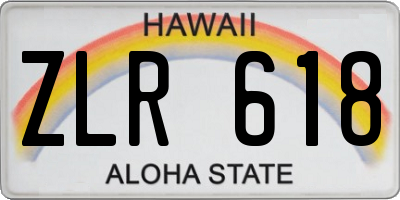HI license plate ZLR618