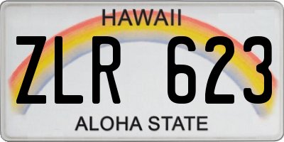 HI license plate ZLR623