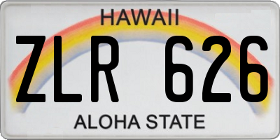 HI license plate ZLR626