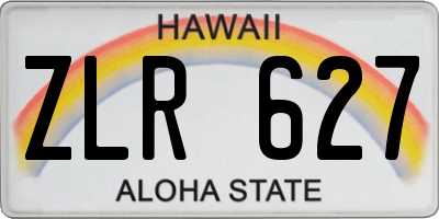 HI license plate ZLR627