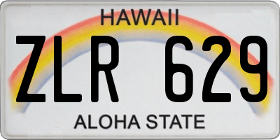 HI license plate ZLR629