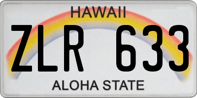 HI license plate ZLR633