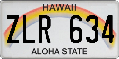 HI license plate ZLR634
