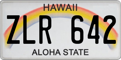 HI license plate ZLR642