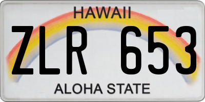 HI license plate ZLR653