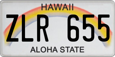 HI license plate ZLR655