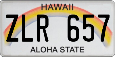 HI license plate ZLR657