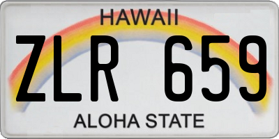 HI license plate ZLR659