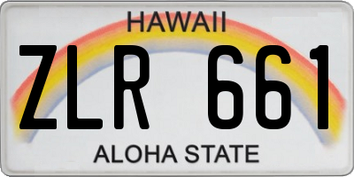 HI license plate ZLR661