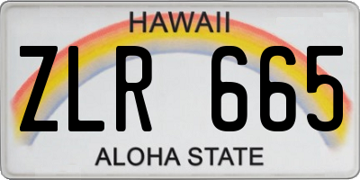 HI license plate ZLR665