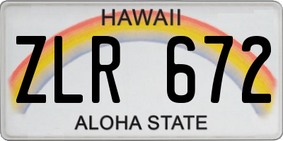 HI license plate ZLR672