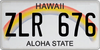 HI license plate ZLR676