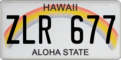 HI license plate ZLR677