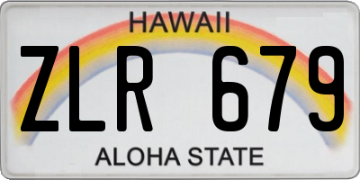 HI license plate ZLR679