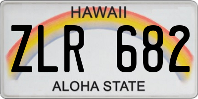 HI license plate ZLR682