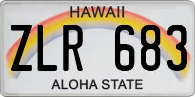HI license plate ZLR683