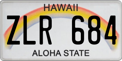 HI license plate ZLR684
