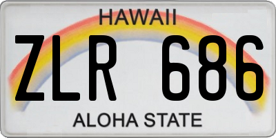 HI license plate ZLR686