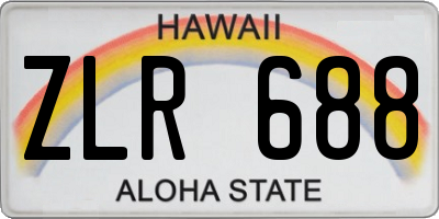 HI license plate ZLR688