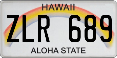 HI license plate ZLR689