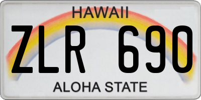 HI license plate ZLR690