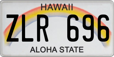 HI license plate ZLR696