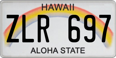 HI license plate ZLR697