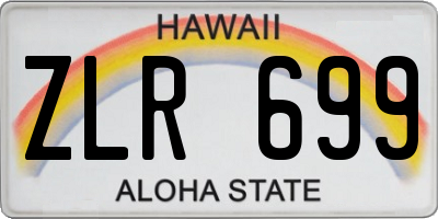 HI license plate ZLR699