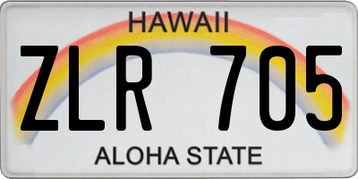 HI license plate ZLR705