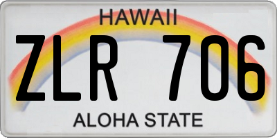 HI license plate ZLR706