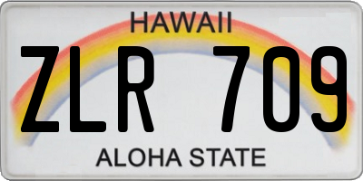 HI license plate ZLR709