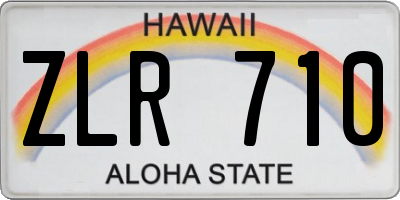 HI license plate ZLR710