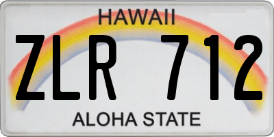 HI license plate ZLR712