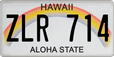 HI license plate ZLR714