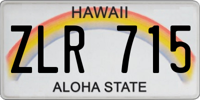 HI license plate ZLR715